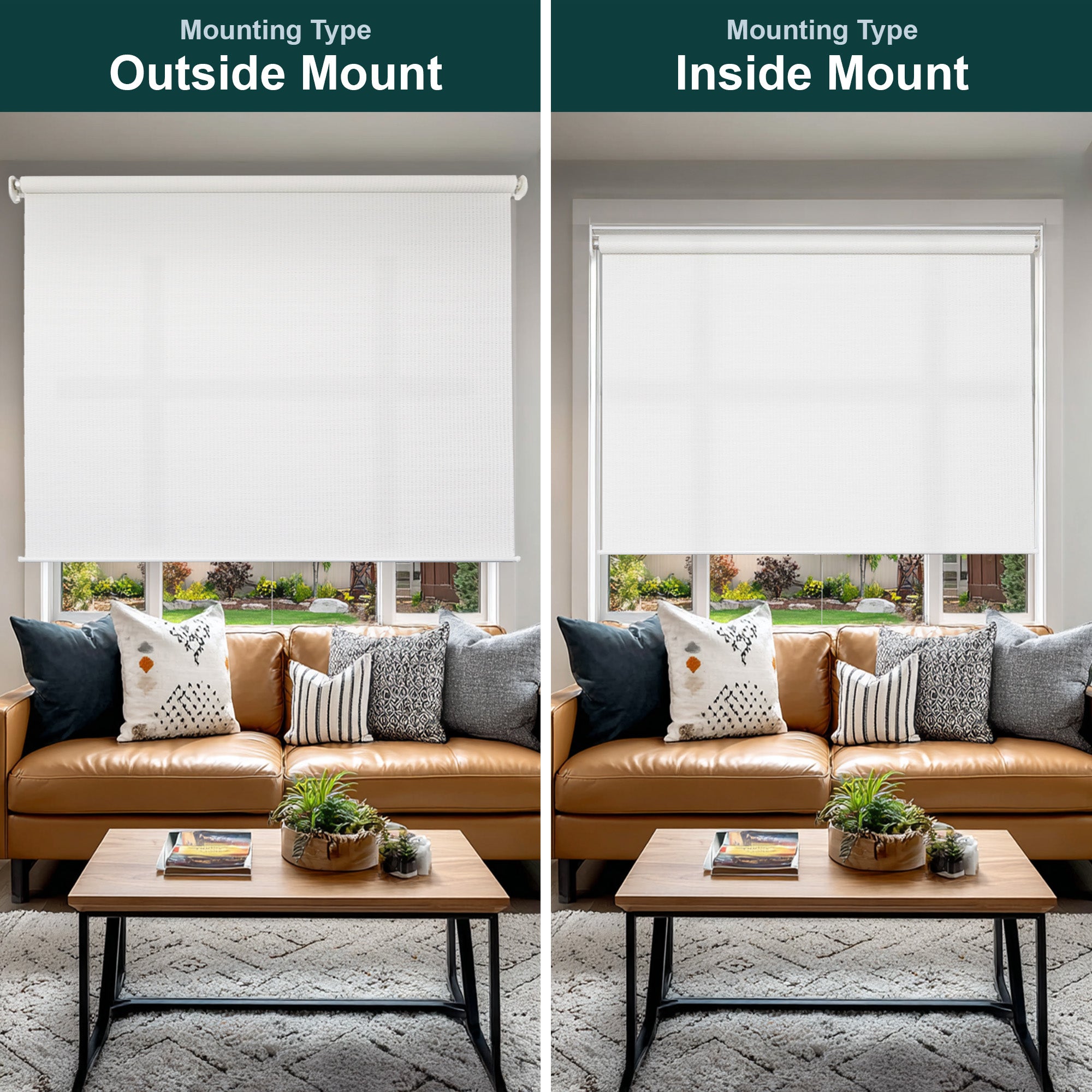 Roller Shades - Light Filtering, Natural Weave, Woven White