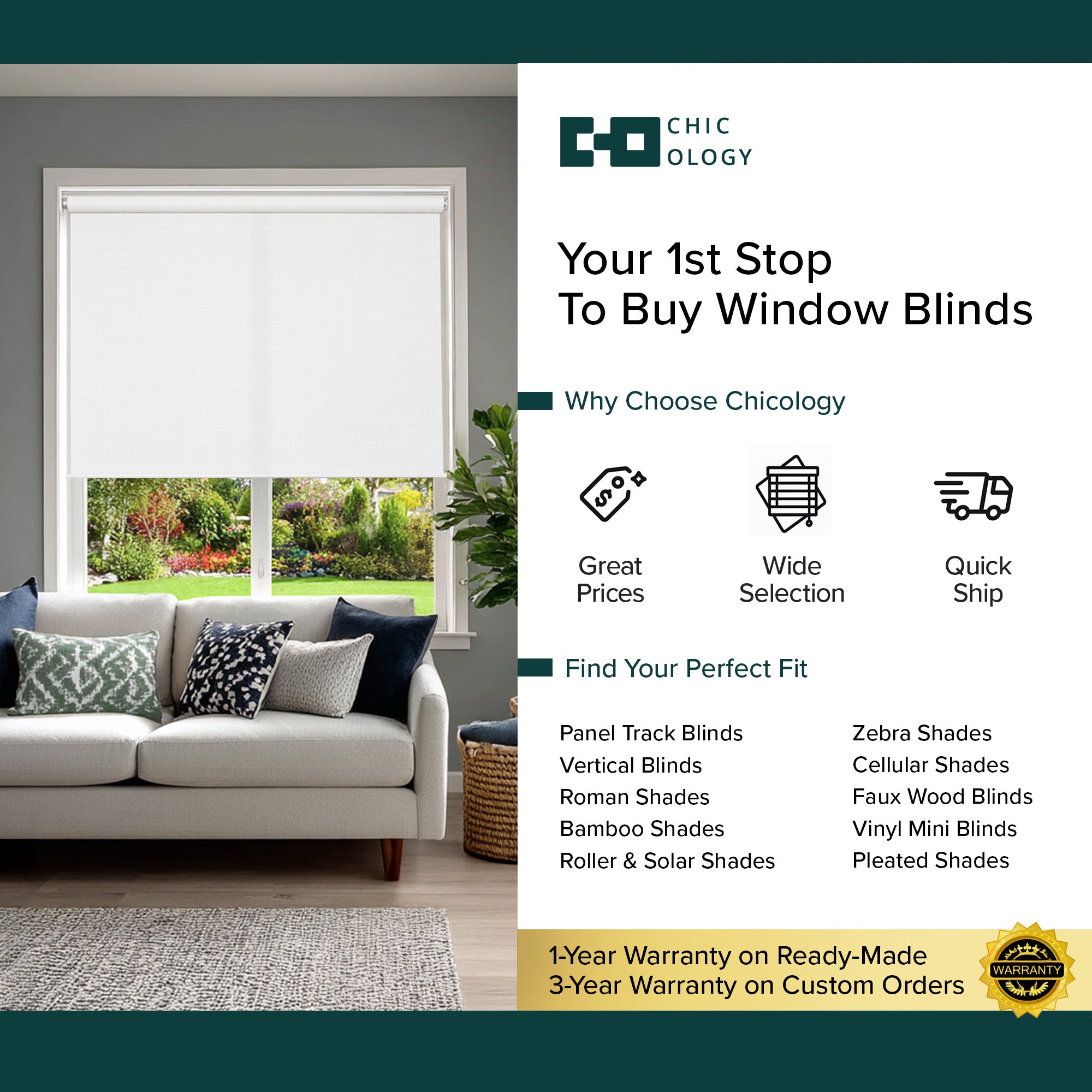Roller Shades - Light Filtering, Natural Weave, Woven White