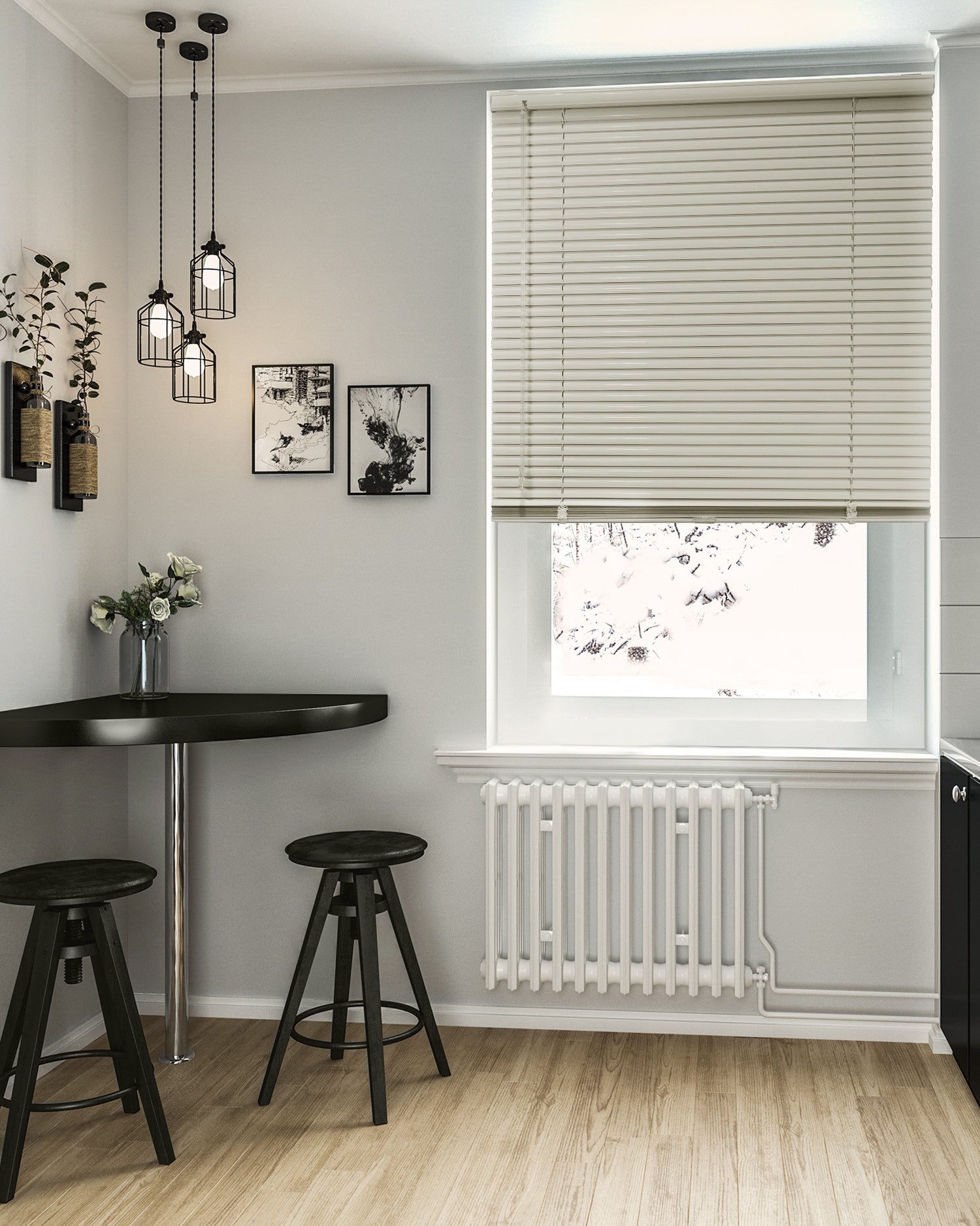 Custom Mini Blinds – Room Darkening, 1" Slats, Aluminum