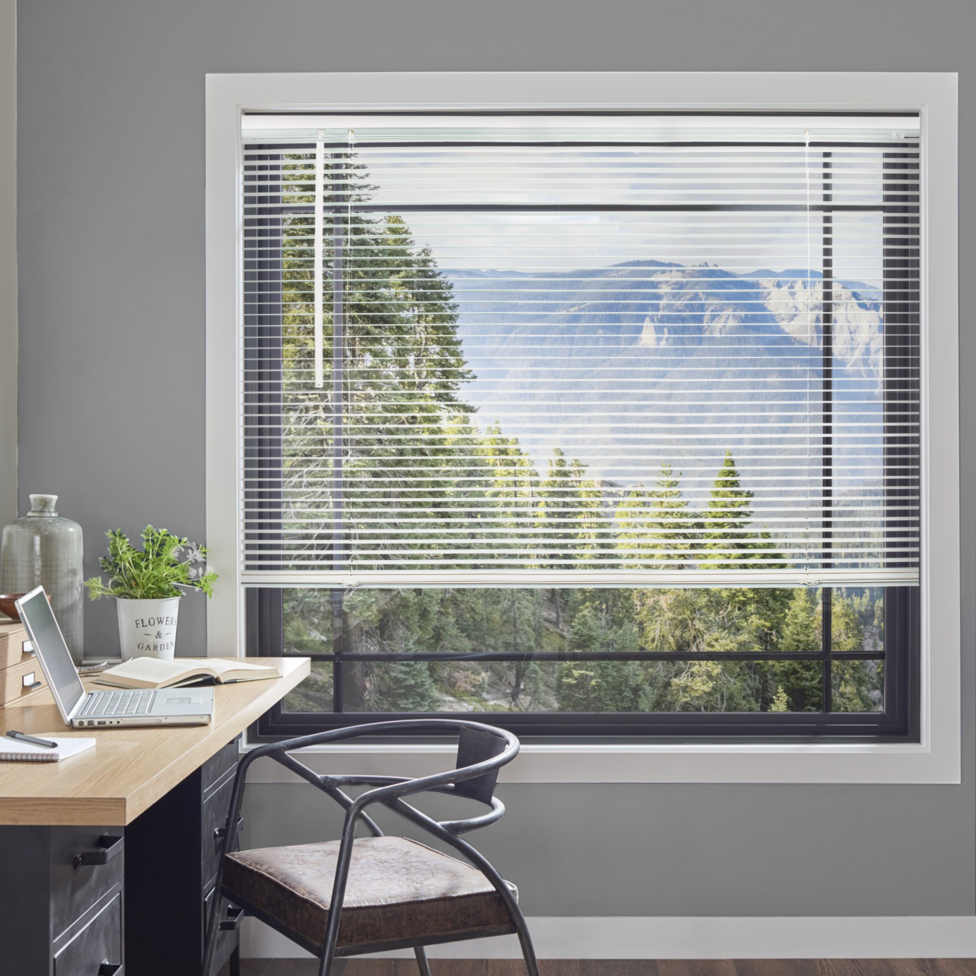 60" Mini Blinds – Room Darkening, 1" Slats, White