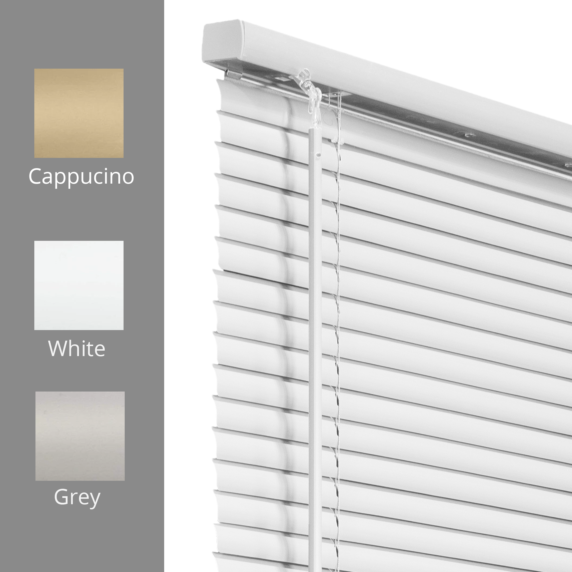 60" Mini Blinds – Room Darkening, 1" Slats, White