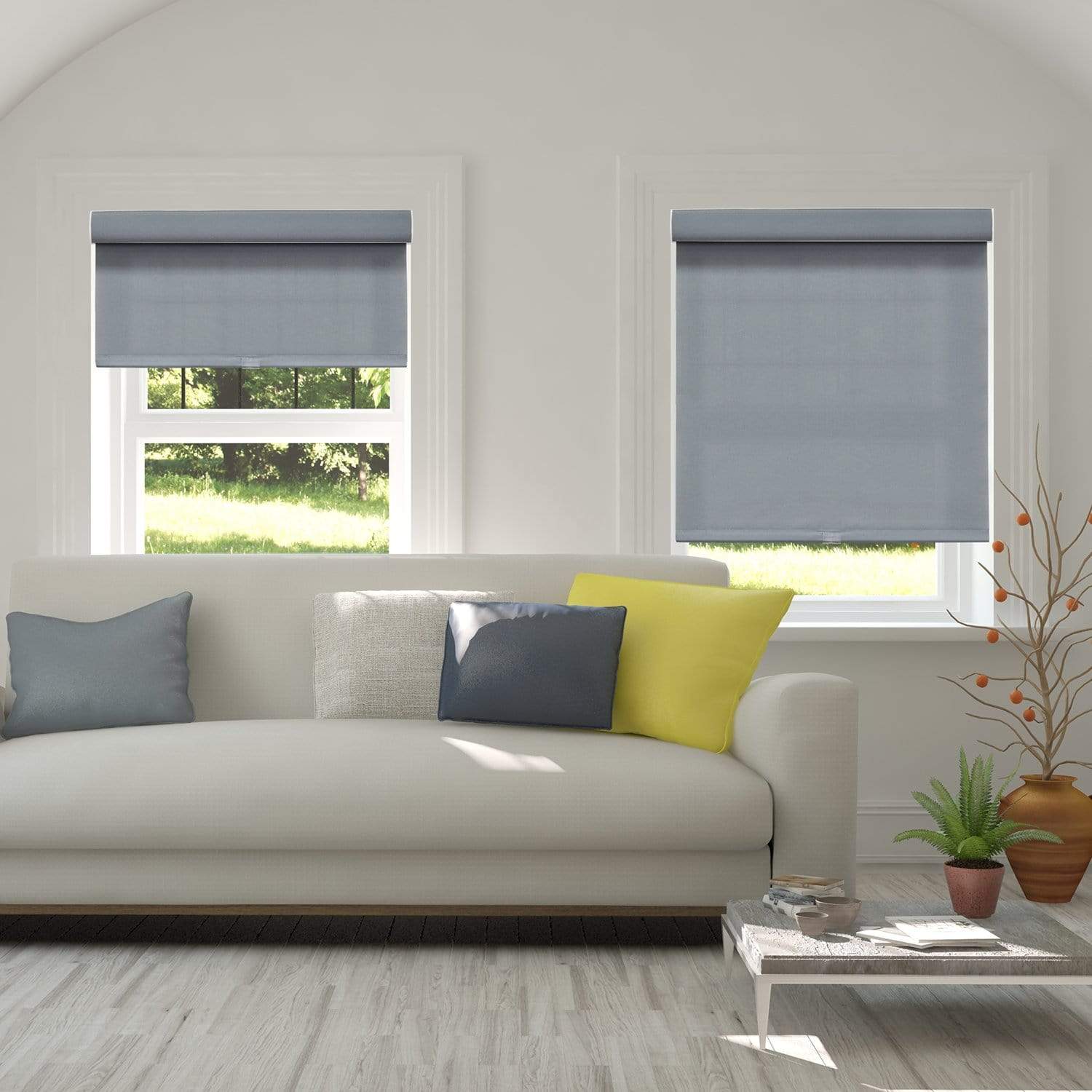 Chicology Roller Shades Pebble / 20"W X 72"H Cordless Roller Shades, Pebble RSDP2072