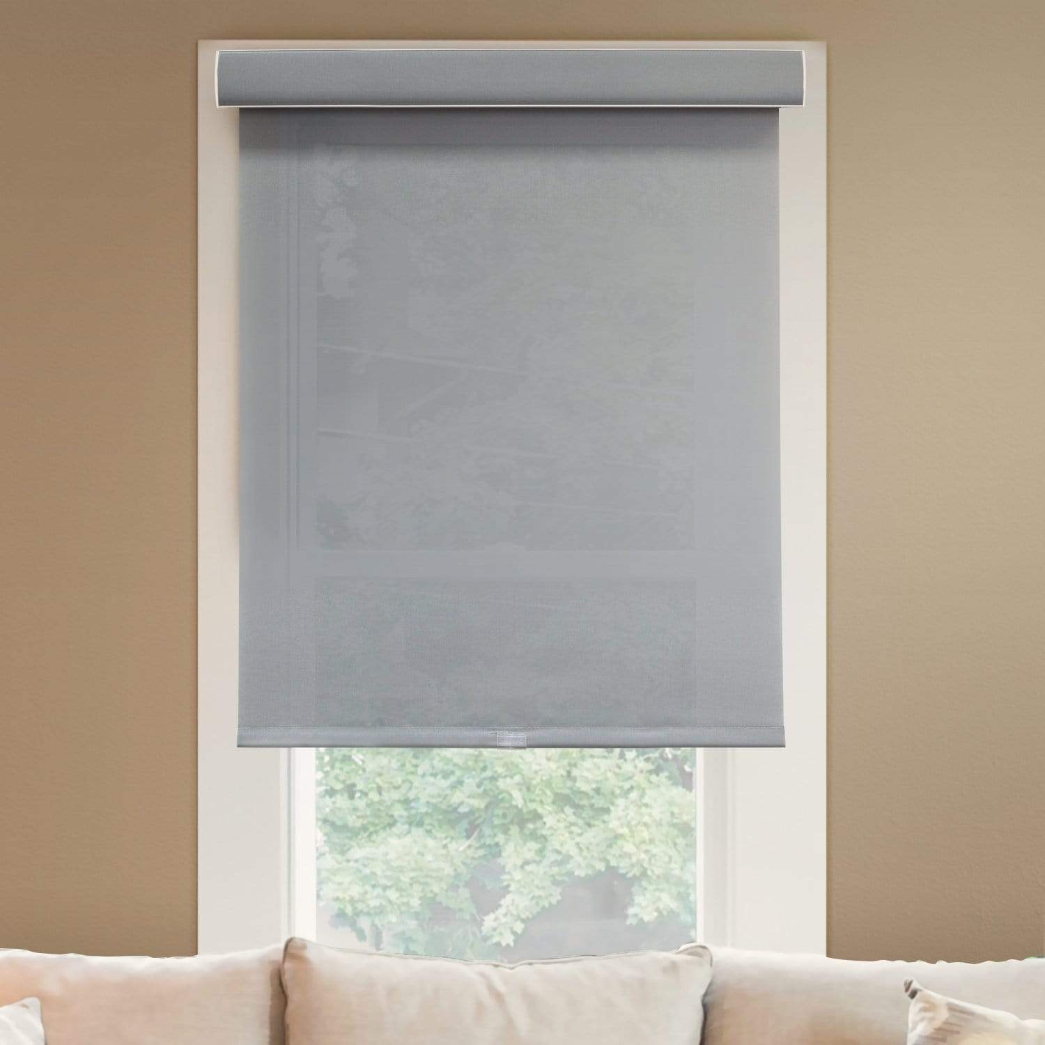 Chicology Roller Shades Pebble / 20"W X 72"H Cordless Roller Shades, Pebble RSDP2072