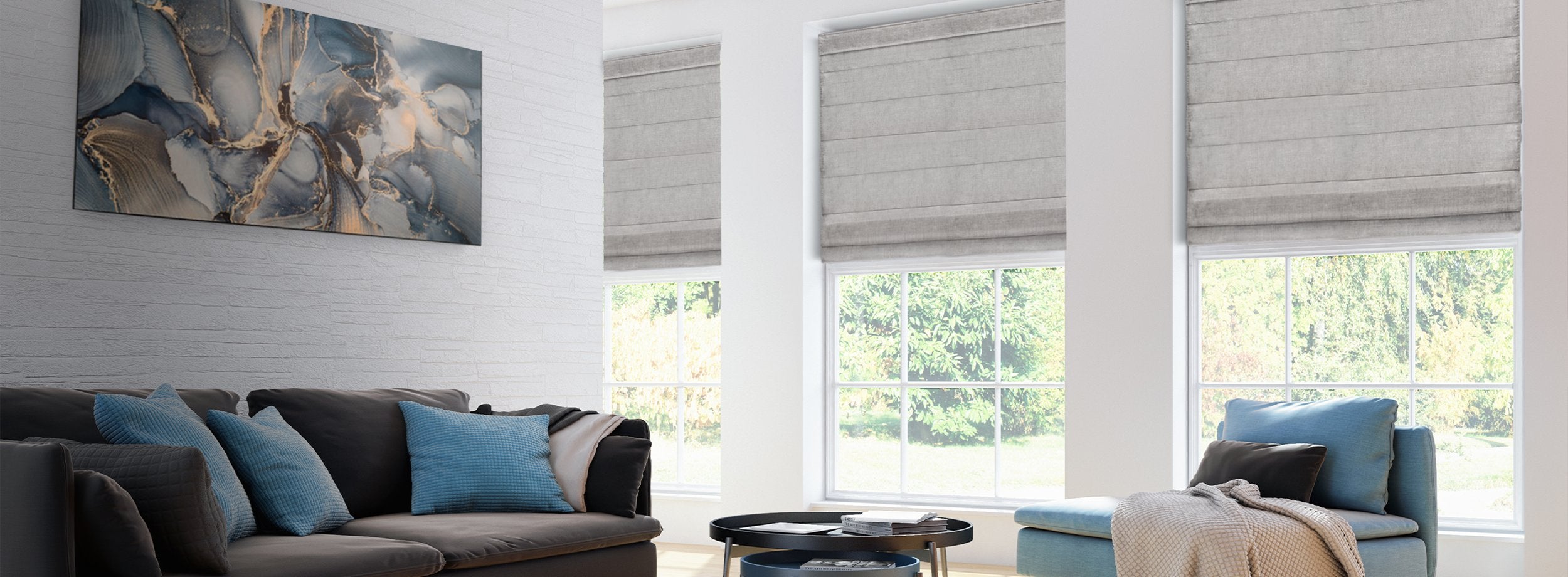 Custom Roman Shades
