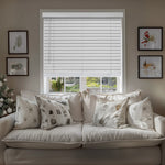 Custom Faux Wood Blinds – 2" Cordless Horizontal, Blackout, White