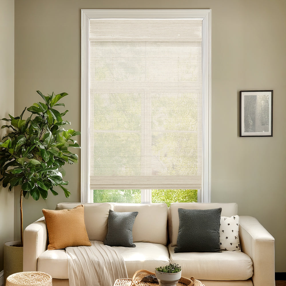 Custom Bamboo Shades – Light Filtering, Mesh