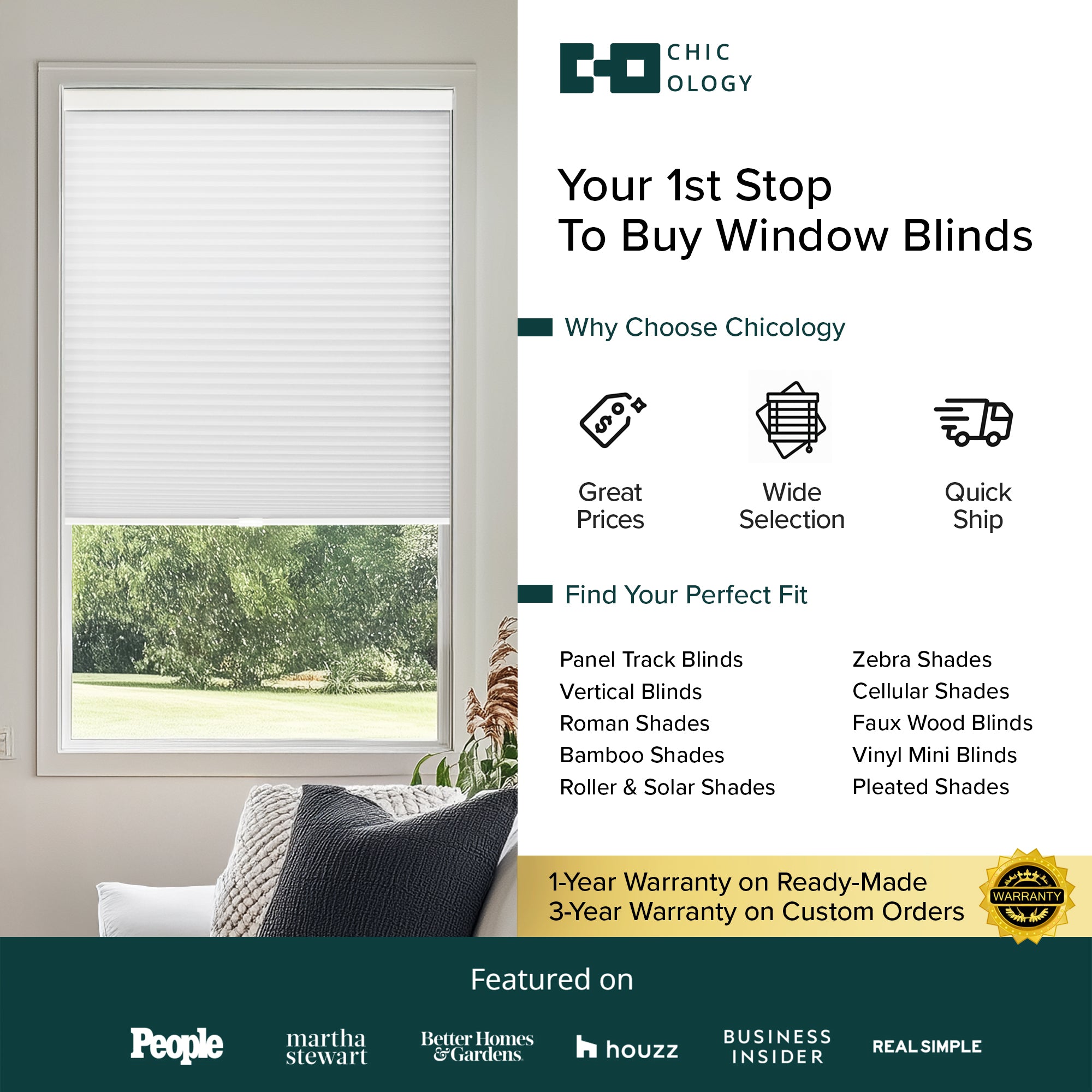 Chicology Honeycomb Cellular Shades - Thumbnail 5