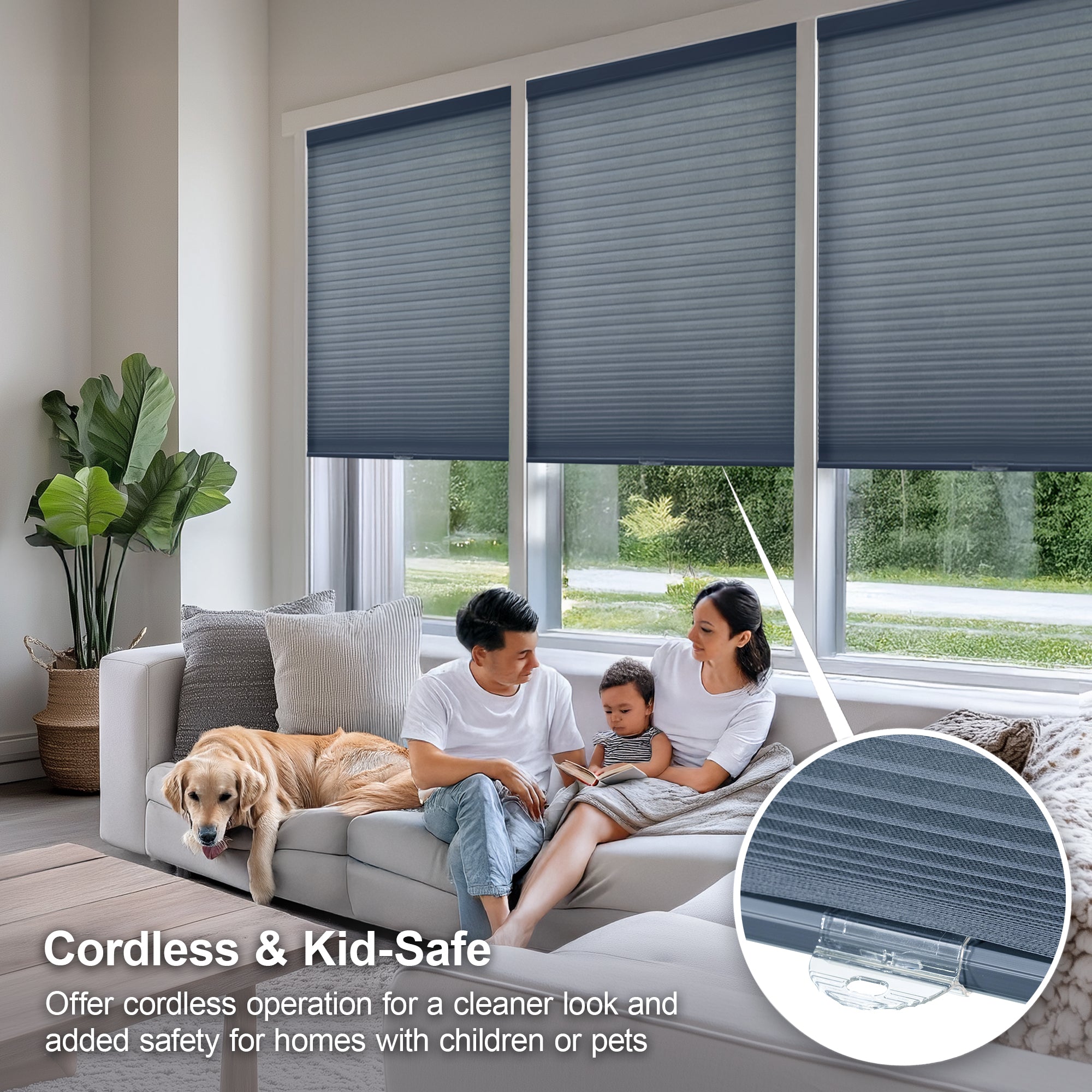 Custom Cellular Shades – Room Darkening, Morning Collection