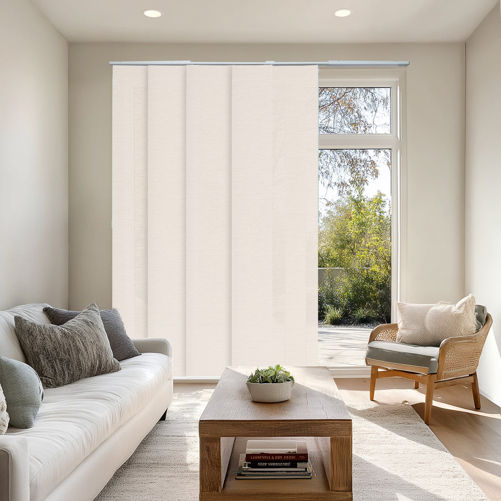 Panel Track Blinds - Light Filtering, 3D Weave