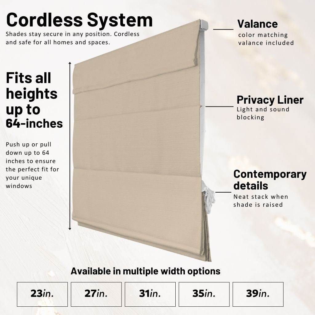 Light Filtering | Classical 7 Fold Front | Textured