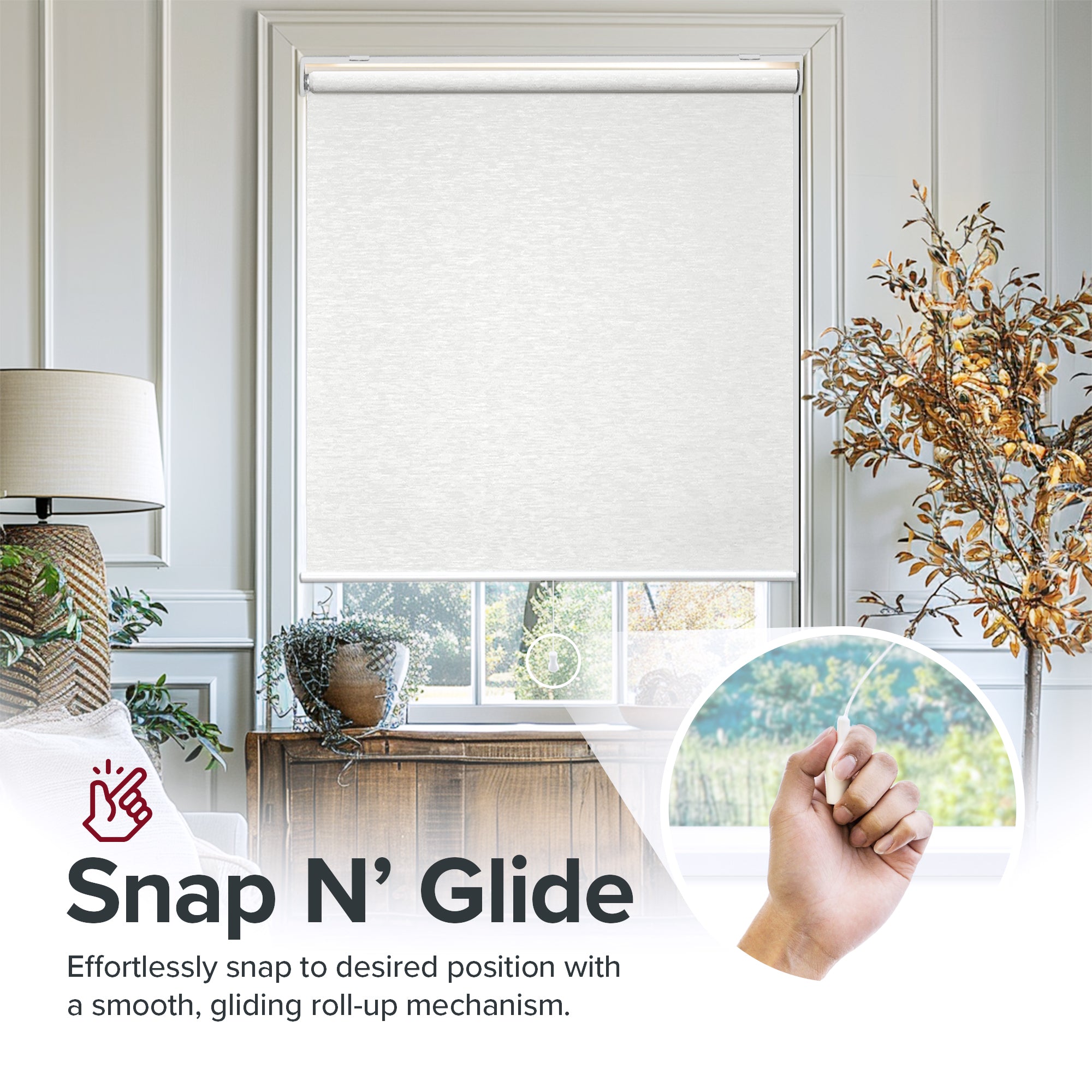Roller Shades - Light Filtering, Embossed Weave, Chalk White Roller Shades - Light Filtering, Embossed Weave, Chalk White