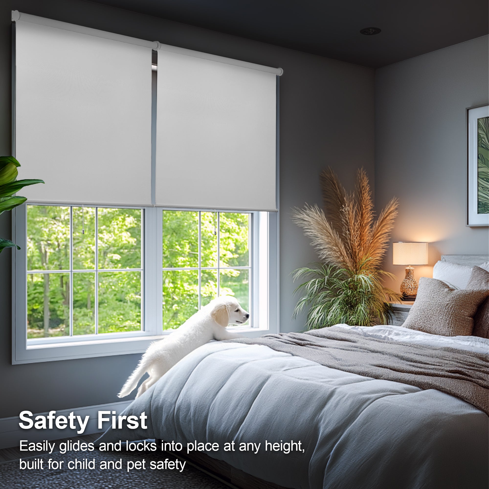 Cordless Roller Shades | Blackout, Byssus White - 21