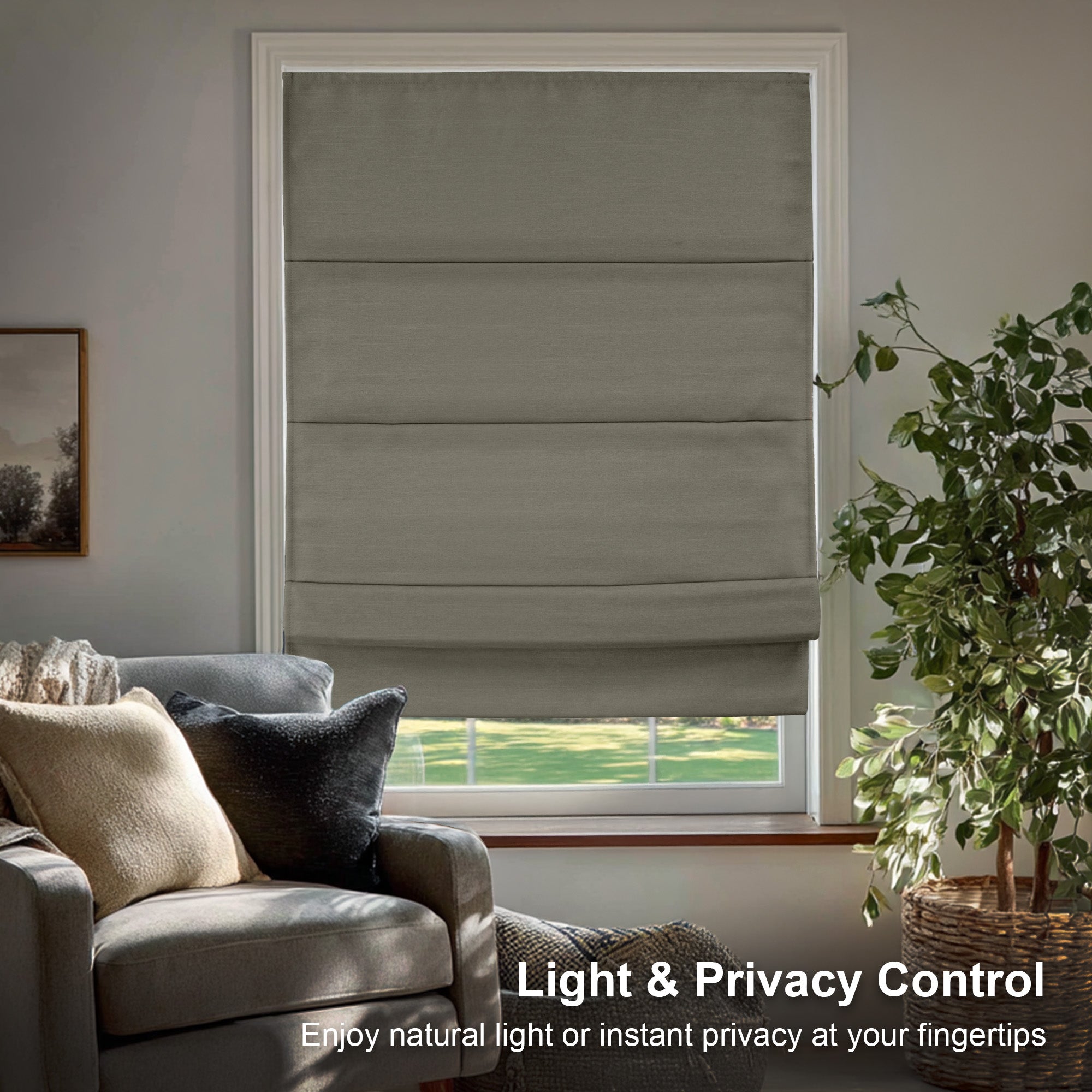 Cordless Roman Shades | Blackout Del Mar Collection – Chicology