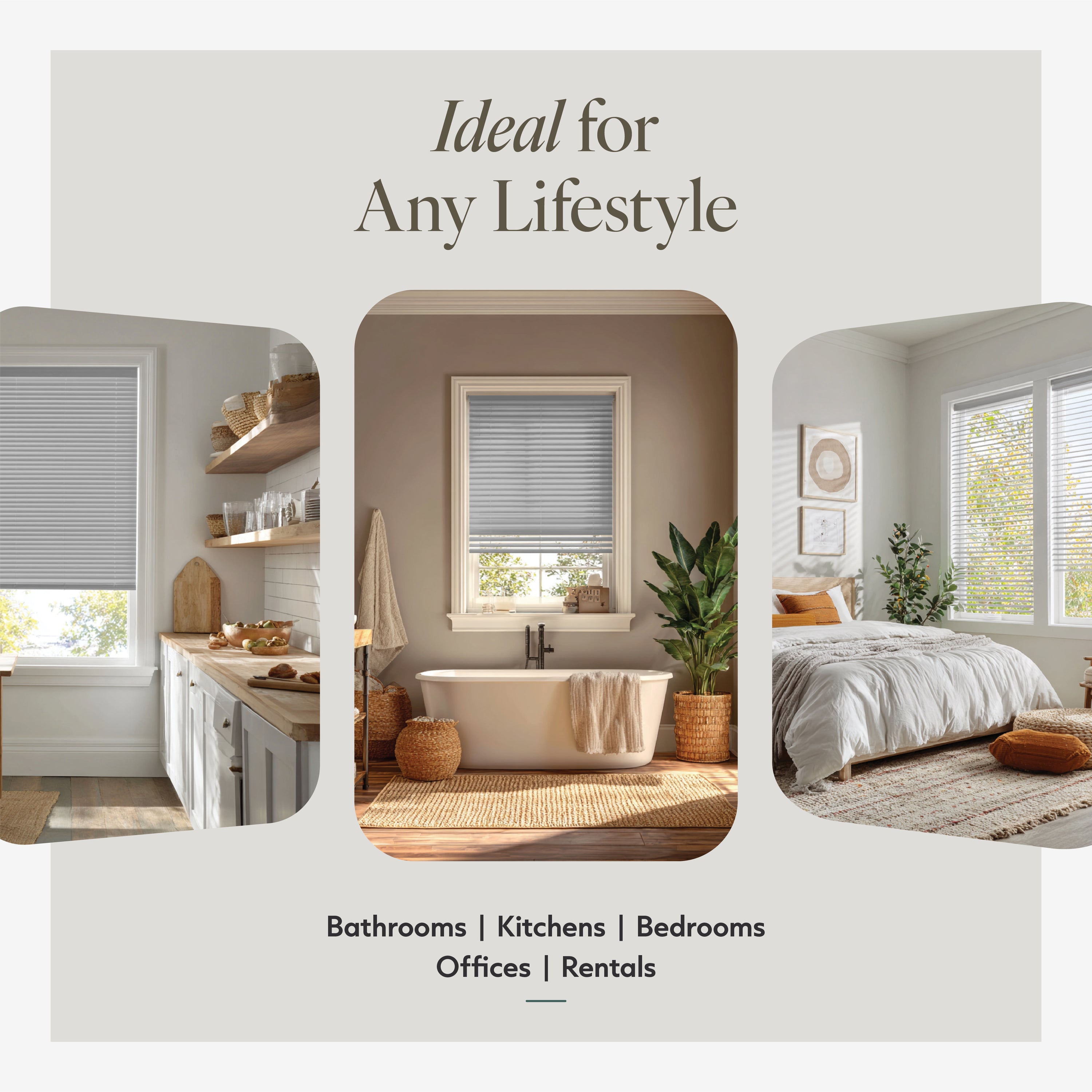 Mini Blinds – Room Darkening, 1" Slats,  Gray