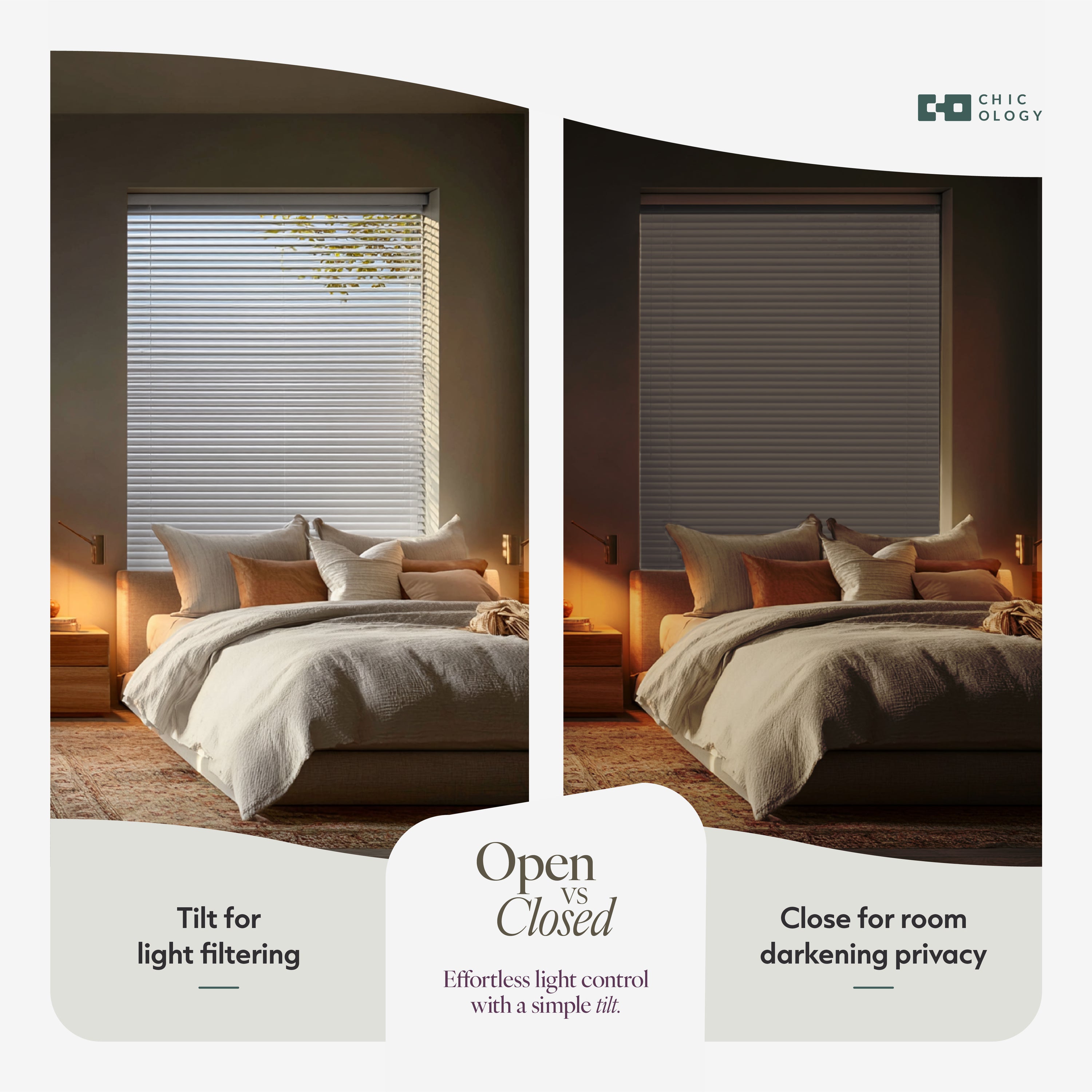 Mini Blinds – Room Darkening, 1" Slats,  White