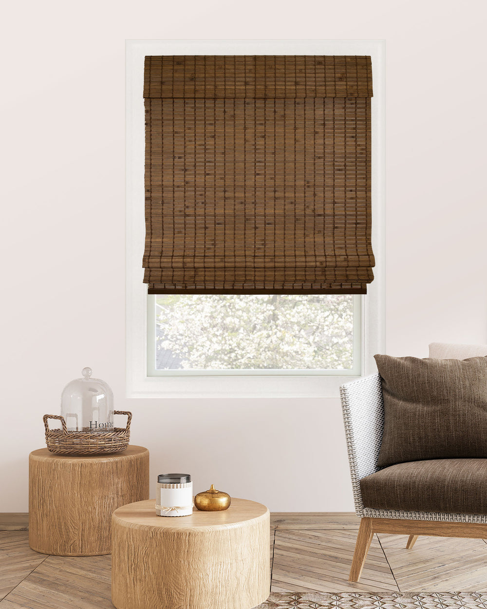 Light Filtering | Natural Bamboo with Valance | Western