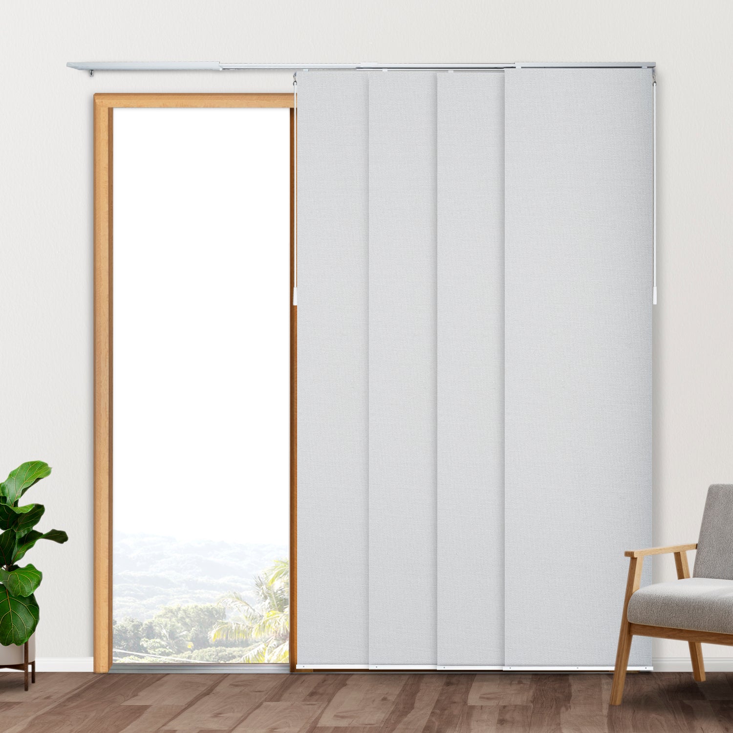 chicology Panel Track Blinds - Light Filtering Lightweight Woven Material