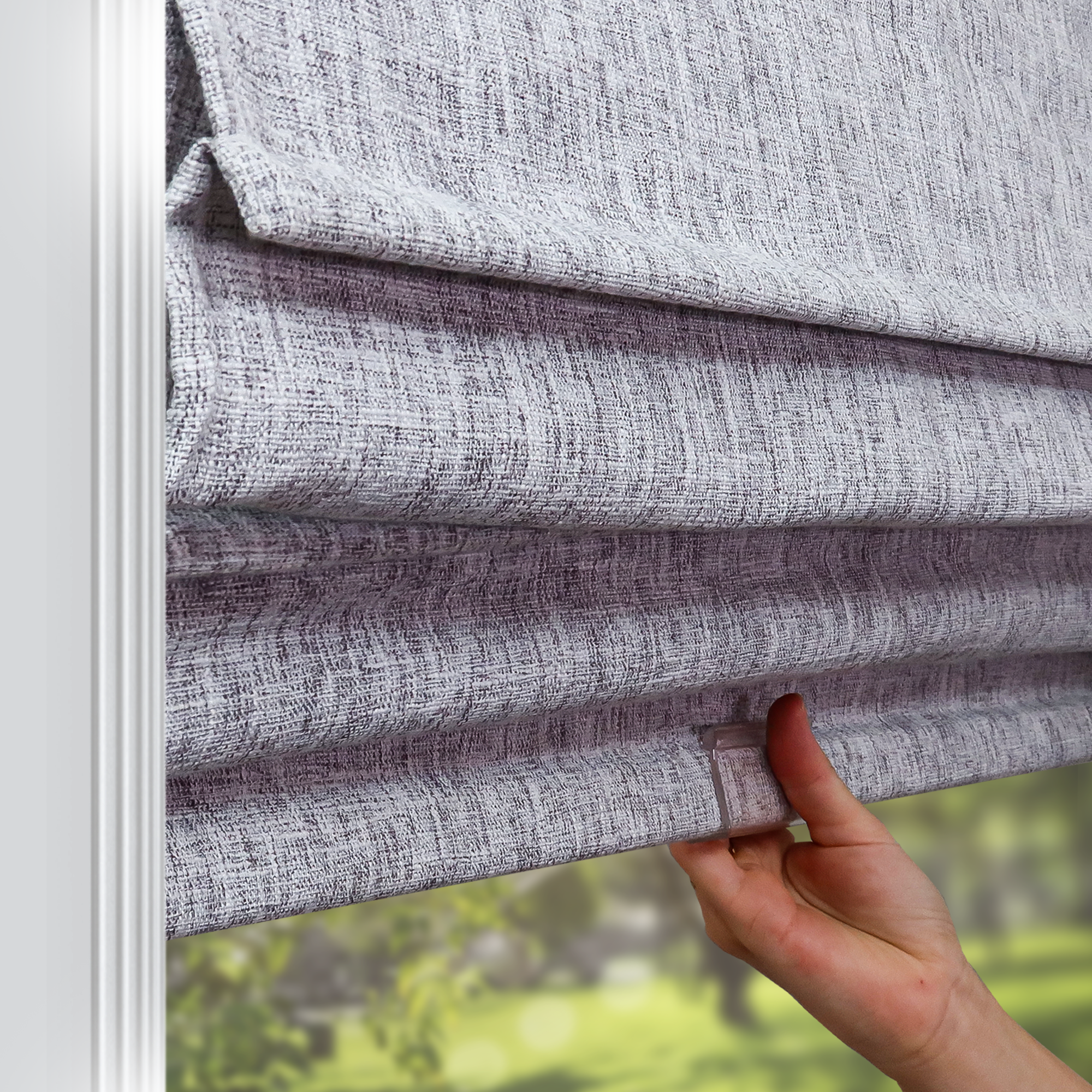 Ridge Wood Collection Cordless Roman Shades