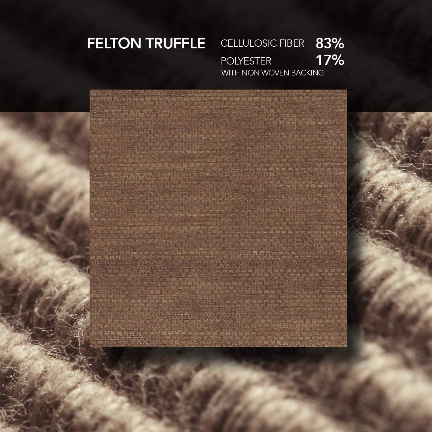 Chicology Roller Shades Felton Truffle / 20"W X 72"H Cordless Roller Shades, Felton Truffle RSDFT2072